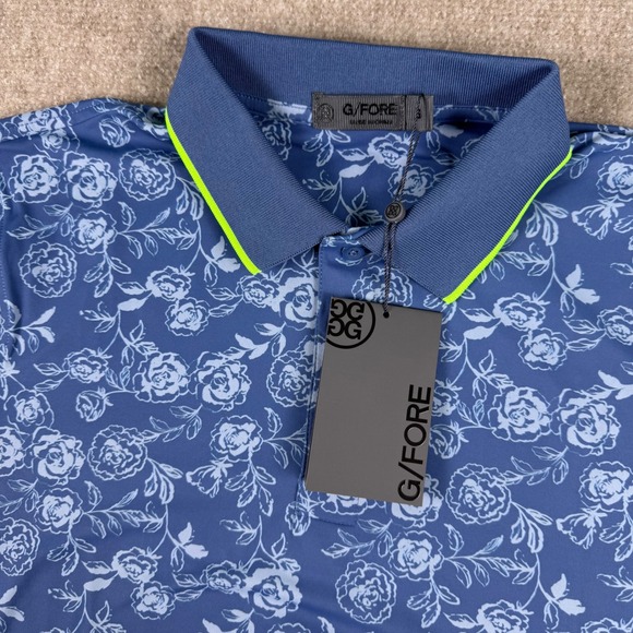G/FORE Other - G/FORE Floral Print Golf Polo Shirt Designer Short Sleeve Top Mens Size S